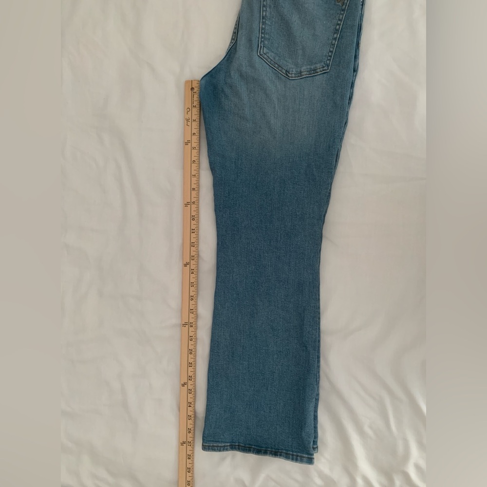 Madewell Mid Rise Kick Out Crop Flare Jeans Blue 29 - Picture 8 of 10